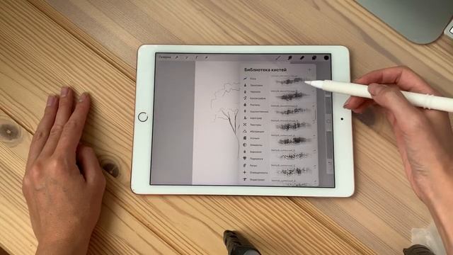 Как добавить новые кисти в Procreate на IPad для рисования Online Sketch School Юлии Лебедевой
