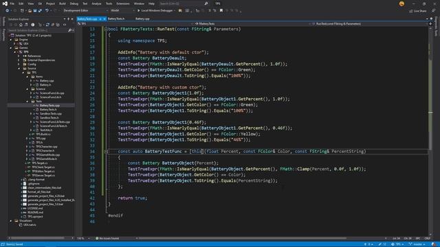 15. Тестирование в Unreal Engine. Тестирование простейшего C++ класса. Автоматизация UE.