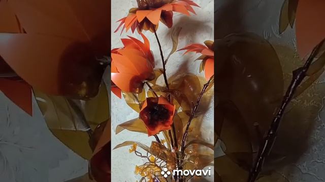 Цветы Рудбекии из пластиковых бутылок!!! смотреть онлайн