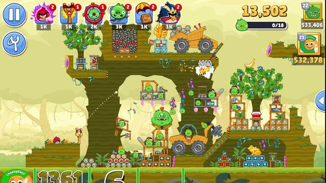 HOW TO GET 3 Stars for ALL LEVELS ANGRY BIRDS FRIENDS TOURNAMENT 1361 NO POWER-UP PLUS (any sling) смотреть онлайн