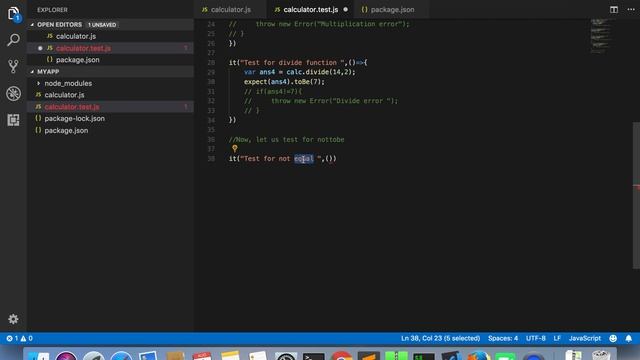 NodeJs Testing Code Using Assertion Library (expect) смотреть онлайн