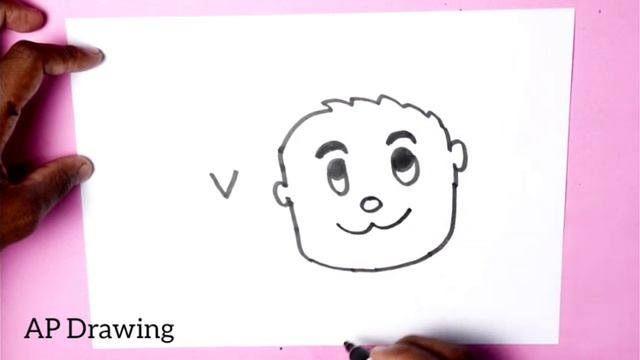 How turns vigo into Cartoon Boy step by step doodle art on paper for kids easy drawing смотреть онлайн