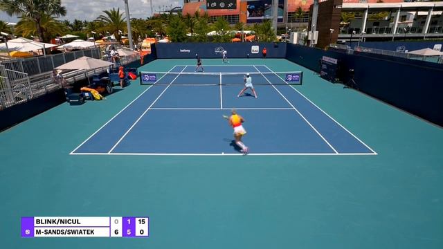 Swiatek/Mattek-Sands vs Blinkova/Niculescu | 2021 Miami Open R1 (last 2 gems) смотреть онлайн