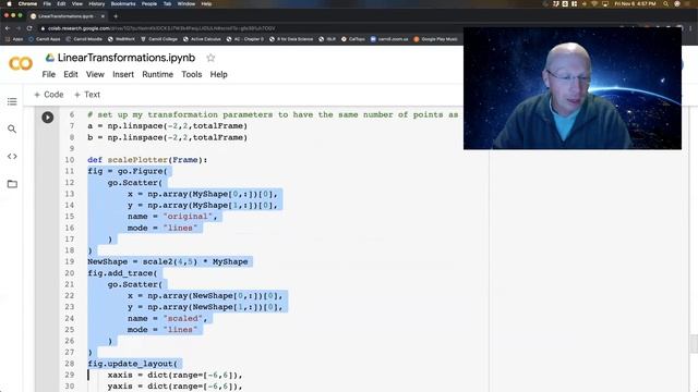 Python Videos 10c: Plotting and Exploring Linear Transformations -- Animated Scaling in 2D смотреть онлайн