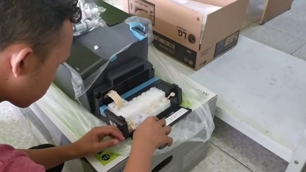 EPSON L1300 CARA MENGISI TINTA DAN SETTING AWAL PRINTER EPSON L1300