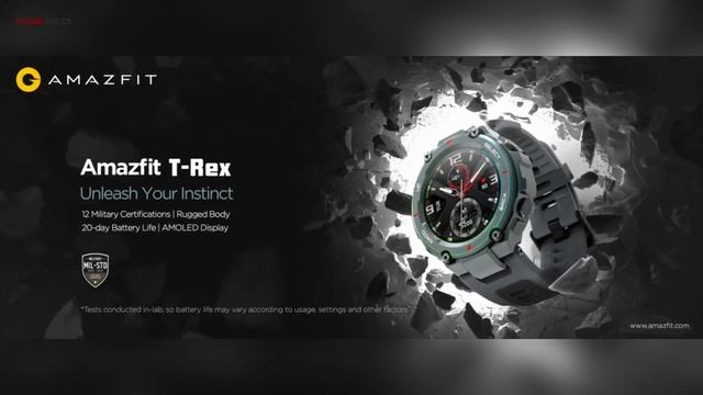 Amazfit T-Rex - Smartwatch with military grade protection/Full Specs & Price смотреть онлайн
