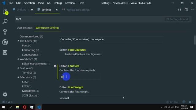 How to change Font size in Visual Studio Code смотреть онлайн
