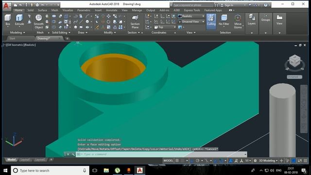 Bushed bearing 3D Malayalam video tutorial - CADD Lessons смотреть онлайн