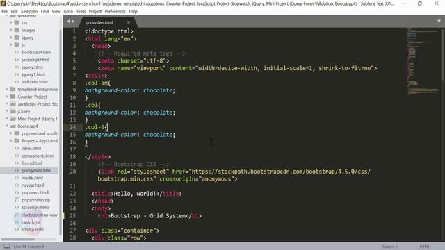 Grid system bootstrap 4 | web developer course | | Sekharmetla | Harisystems смотреть онлайн