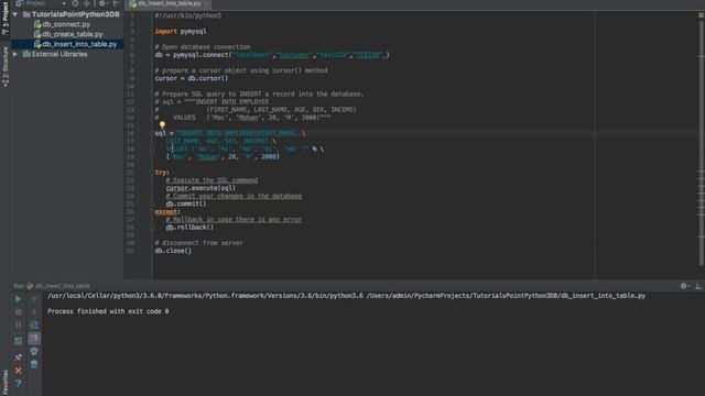 05 Python 3 MySQL Database Access - Insert Into Table Prt. 2 Dynamically смотреть онлайн