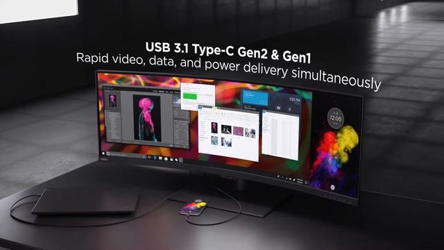 Lenovo ThinkVision P44w Monitor Product Tour Video смотреть онлайн