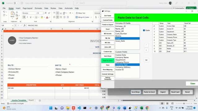 4.7- Paste to Excel cells using ALAM Emirates ID Reader Desktop Application смотреть онлайн