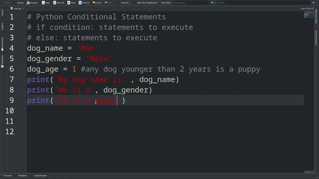 Python Conditional Statements (Python if else): Python beginner tutorial смотреть онлайн
