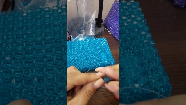 Жёсткая ручка для сумки из бусин!