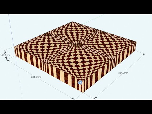 SketchUp: Drawing a "Butterfly" 3D end grain cutting board смотреть онлайн