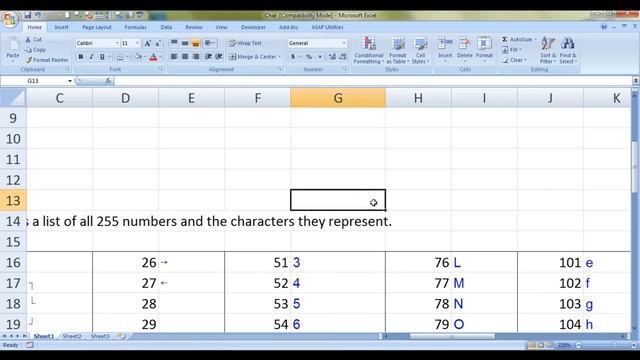 Char Formula in Excel смотреть онлайн
