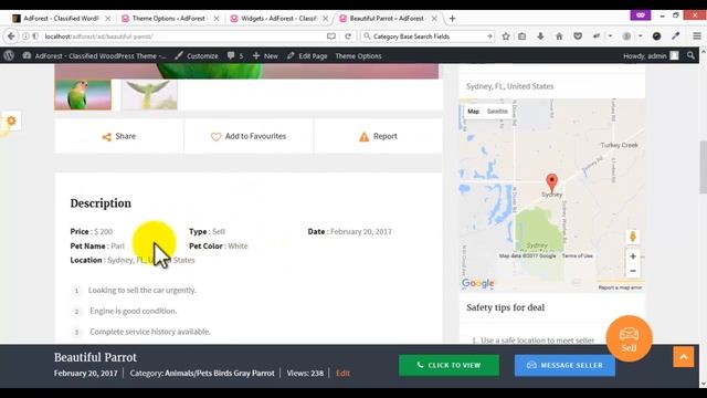 Custom Categories Based Search AdForest WordPress Theme смотреть онлайн