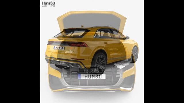 3D Model Audi Q8 S line with HQ interior and engine 2018 3DExport.com смотреть онлайн