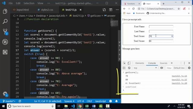 javascript.info The Modern JavaScript Tutorial 2.14 Functions смотреть онлайн
