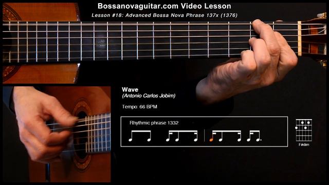 Wave - Bossa Nova Guitar Lesson #18: Advanced Phrase 137x смотреть онлайн