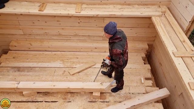 Деревянный двухэтажный дом 8 на 10 с крыльцом в Сыктывкаре, Выльгорт. Процесс работы, качество дома смотреть онлайн