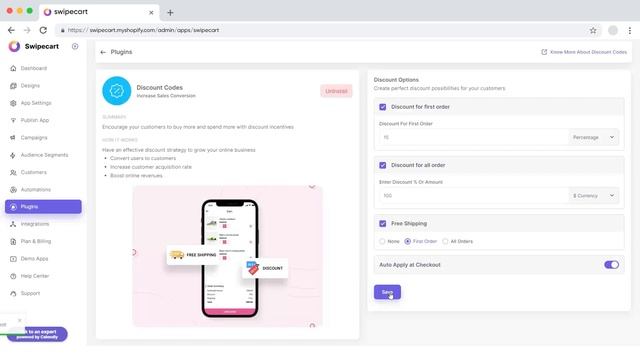 How to install the Discount Codes plugin on Swipecart?? смотреть онлайн