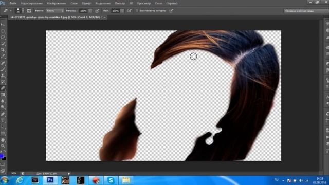 Туториал по Adobe Photoshop cs6|Как изменить волосы(Поменять цвет) 4# смотреть онлайн