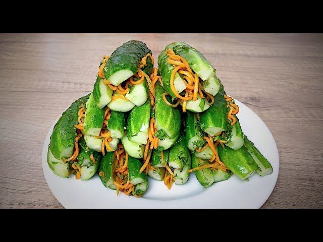 Быстрая ЗАКУСКА из ОГУРЦОВ! Можно сразу Подавать к столу! Фаршированные ОГУРЦЫ смотреть онлайн