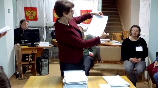 Подсчет голосов УИК № 574 ЛО смотреть онлайн