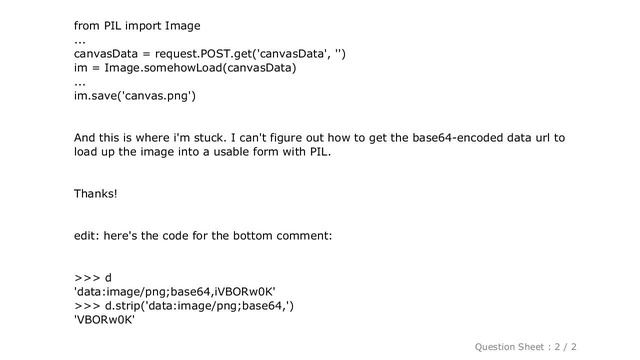 Django : Load an html5 canvas into a PIL Image with Django смотреть онлайн