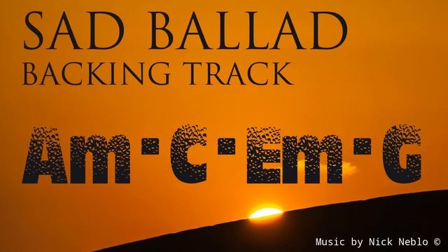 Sad Slow Instrumental Guitar Ballad Backing Track A minor смотреть онлайн