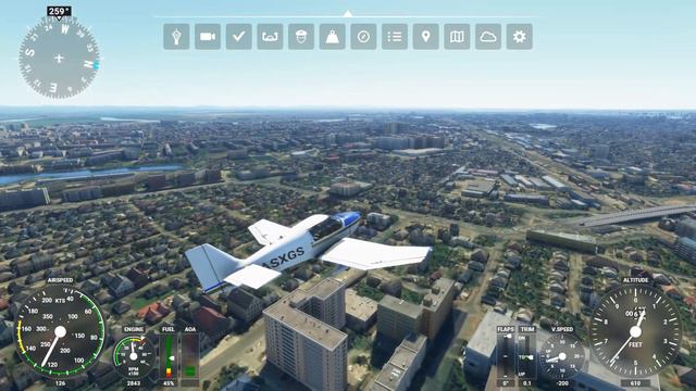Microsoft Flight Simulator 2020 - Краснодар (полет над городом)