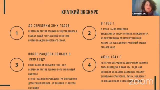 "Перевод материалов о репрессированных в СССР поляках на русский язык" Елизавета Шкляр смотреть онлайн