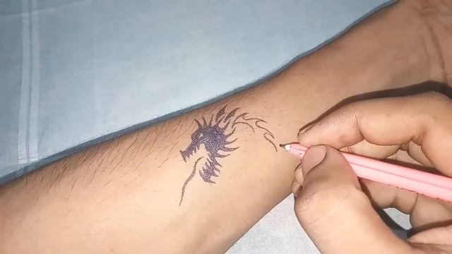 How to Draw Dragon । The Best Flying Dragon Tattoo Design । Art of Drawing । 2020 смотреть онлайн