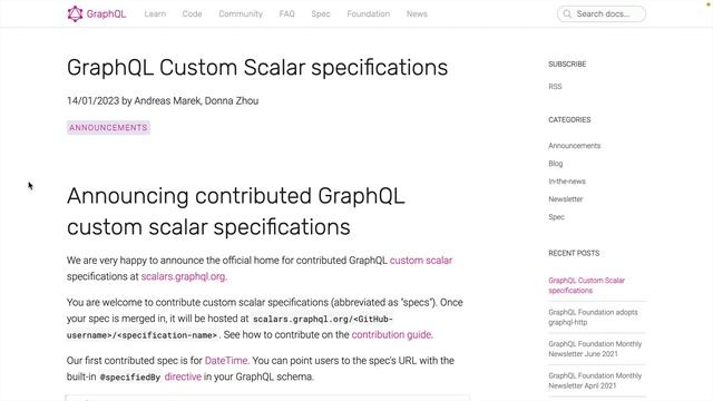 The GraphQL Scalar Specification смотреть онлайн
