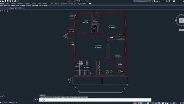 40x50 House Plan | 3BHK | Open Kitchen | Service Area | Autocad | TAMIL смотреть онлайн
