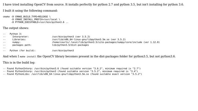 How to install OpenCV3 for Python 3.6 on Ubuntu 16? смотреть онлайн