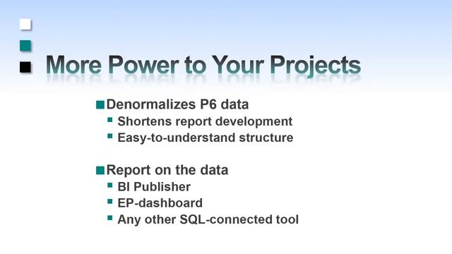 EP-datawarehouse Graphical Reporting Database for Primavera P6 & More смотреть онлайн