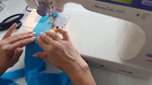 Обработка пояса фартука.