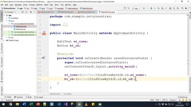 Android Studio 3.4.1 - Intent com Extras - onActivityResult #12 смотреть онлайн