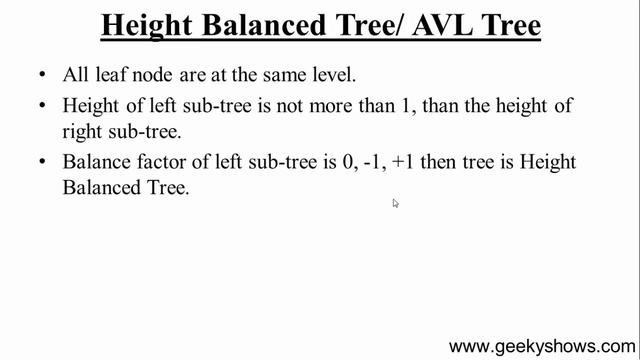 115. Height Balanced Tree or AVL Tree (Hindi) смотреть онлайн