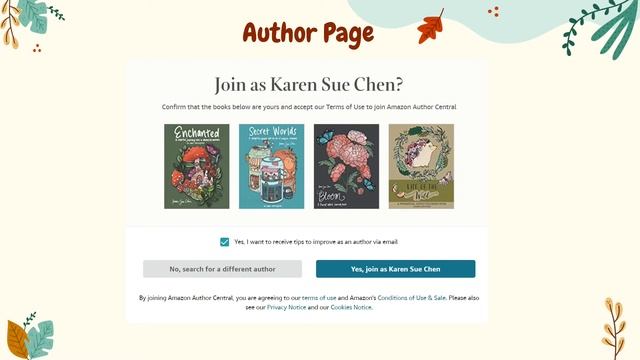 تصميم صفحة المؤلف Amazon KDP - Amazon Author Central смотреть онлайн