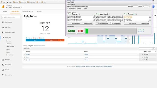 Mass Site Visitor Demo 02: Google analytics traffic sources смотреть онлайн