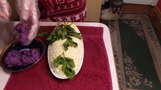 Ветка сирени - украшение для салата. смотреть онлайн