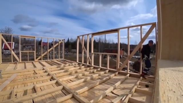 Каркасный дом поднимаем стены крышу за пять дней ! Как построить силовой какрас дома своими руками? смотреть онлайн
