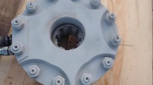 Работа гидровращятеля РПГ от бензиновой маслостанции.