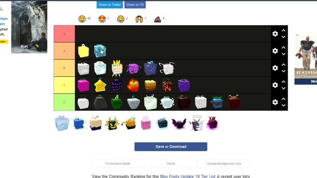 ?НОВЫЙ ТИР-ЛИСТ ФРУКТОВ ДЛЯ ПВП В BLOX FRUIT || ЛУЧШИЙ ТИР-ЛИСТ БЛОКС ФРУИТ || смотреть онлайн