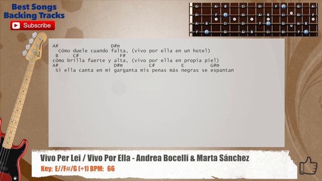 🎻 Vivo Per Lei / Vivo Por Ella - Andrea Bocelli & Marta Sánchez SPANISH Bass Backing Track смотреть онлайн