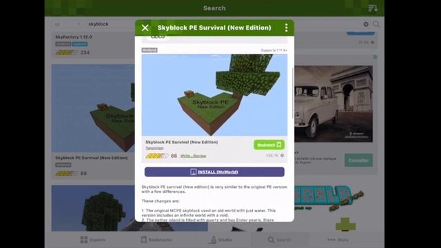 How to get SkyBlock on Minecraft PE for free (IOS) смотреть онлайн
