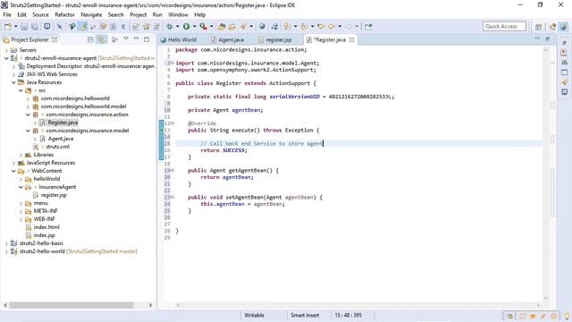 14. Processing Forms using Struts 2 - Getting Started with Struts 2, Spring JDBC and EclipseIDE смотреть онлайн